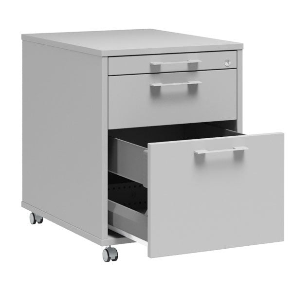 Skuffesektion DNA 3 skuffer, Lys grå