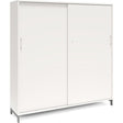 Kontorskab DNA, 1600x1660 mm, Hvid/Alugrå, skydedør 4A4