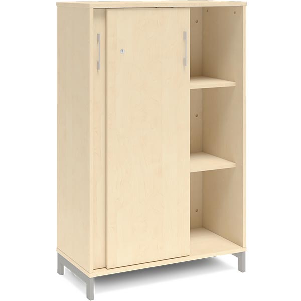 Kontorskab DNA, 800x1275 mm, Birk/Alugrå 3A4