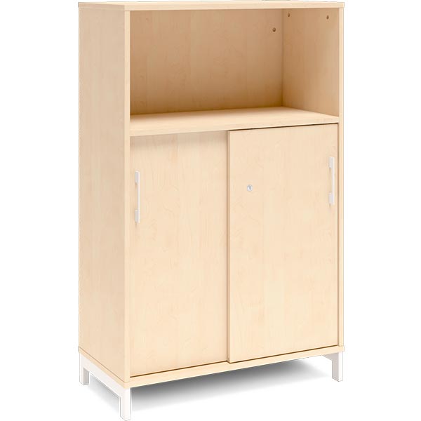 Kontorskab DNA, 800x1275 mm, Birk/Hvid 3A4