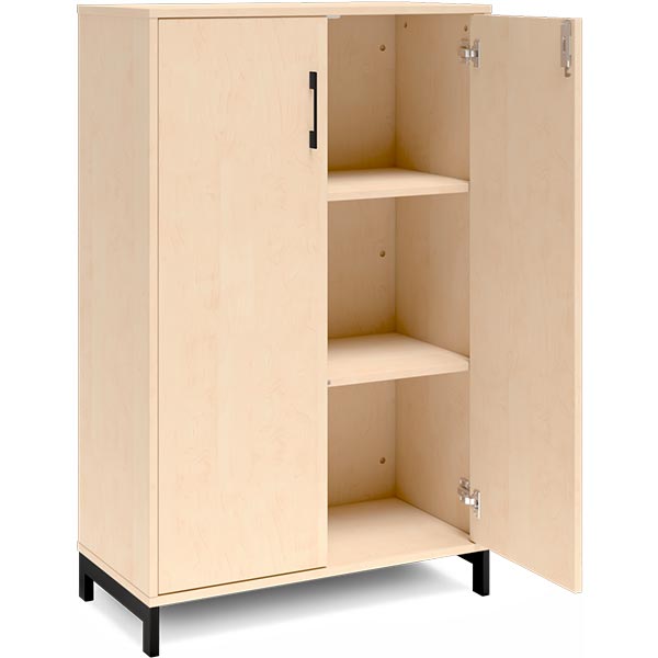 Kontorskab DNA, 800x1275 mm, Birk/Sort 3A4