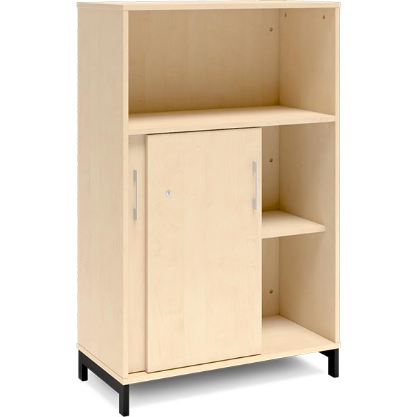 Kontorskab DNA, 800x1275 mm, Birk/Sort 3A4