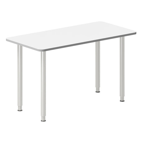 Skrivebord DNA, Hvid 1200x600mm I-ben/Alugrå