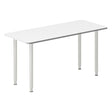 Skrivebord DNA, Hvid 1400x600mm I-ben/Alugrå