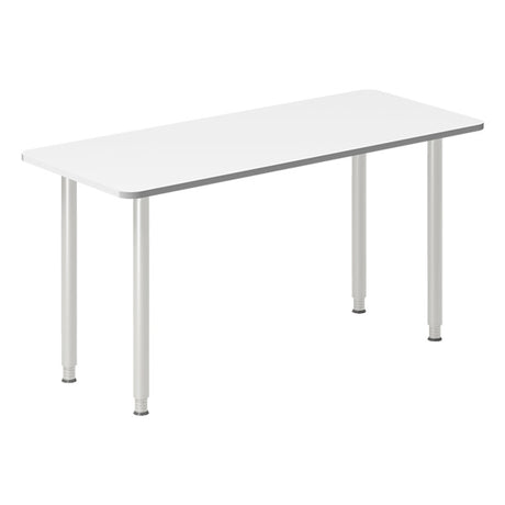Skrivebord DNA, Hvid 1400x600mm I-ben/Alugrå