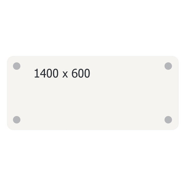 Skrivebord DNA, Hvid 1400x600mm I-ben/Alugrå