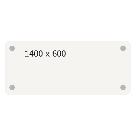 Skrivebord DNA, Hvid 1400x600mm I-ben/Alugrå