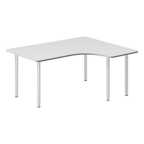 Skrivebord DNA, Lysgrå 1600x1200 mm Højre I-ben/Alugrå