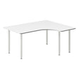Skrivebord DNA, Hvid 1600x1200mm Højre I-ben/Alugrå