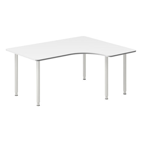 Skrivebord DNA, Hvid 1600x1200mm Højre I-ben/Alugrå