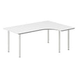 Skrivebord DNA, Hvid 1800x1200mm Højre I-ben/Alugrå