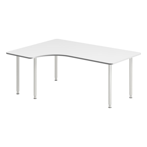Skrivebord DNA, Hvid 1800x1200mm Venstre I-ben/Alugrå