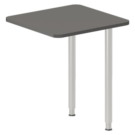 Skrivebord, tilbyg DNA Antracit 600x600 mm I-ben Alugrå