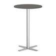 Bord Amy Ø650 H1050 mm, Antracit laminat Alugråt understel