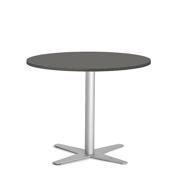 Bord Amy Ø900 H752 mm, Antracit laminat Alugråt understel