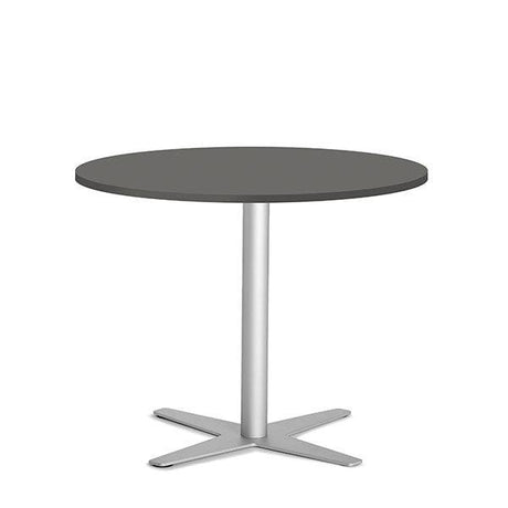 Bord Amy Ø900 H752 mm, Antracit laminat Alugråt understel