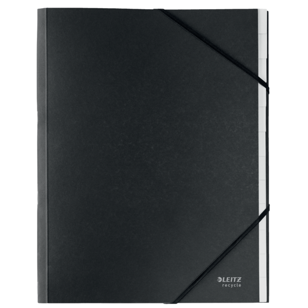 Sorteringsmappe recycle karton A4 12-delt sort