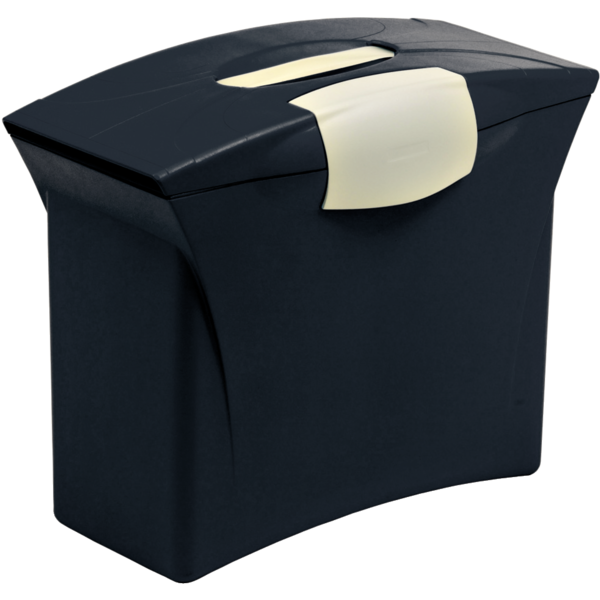 Hængemappeboks m/låg + 5 mapper A4 sort