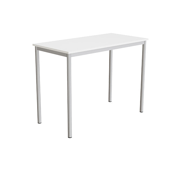 Bord Combi 200, 1200x600 mm Højde 900 mm Hvid laminat på alugråt understel