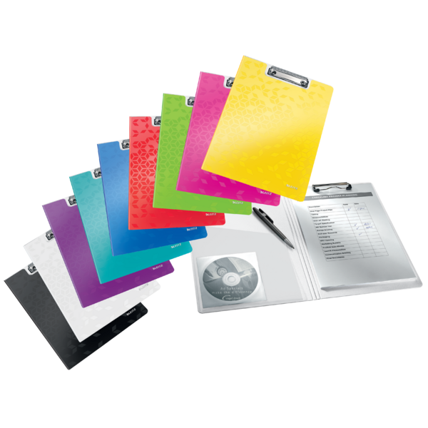 Clipboard WOW med forside A4 sort