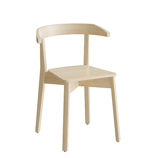 Stol Elin, klarlakeret massiv birk