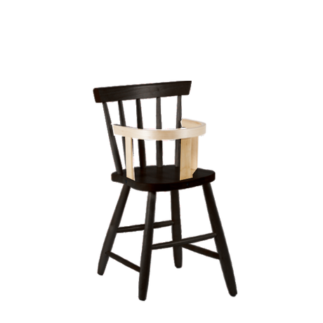 Børnestol Enkel 3172, sortbejdset massiv birk med bøjle, siddehøjde 330mm