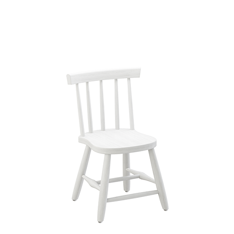Børnestol Enkel 3172, hvidbejdset massiv birk, siddehøjde 330mm