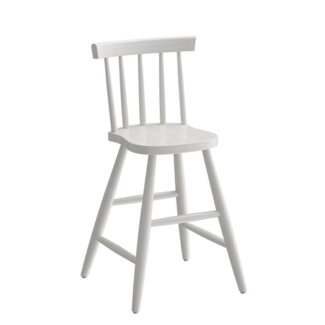 Børnestol Enkel 3172, hvidbejdset massiv birk, siddehøjde 520mm