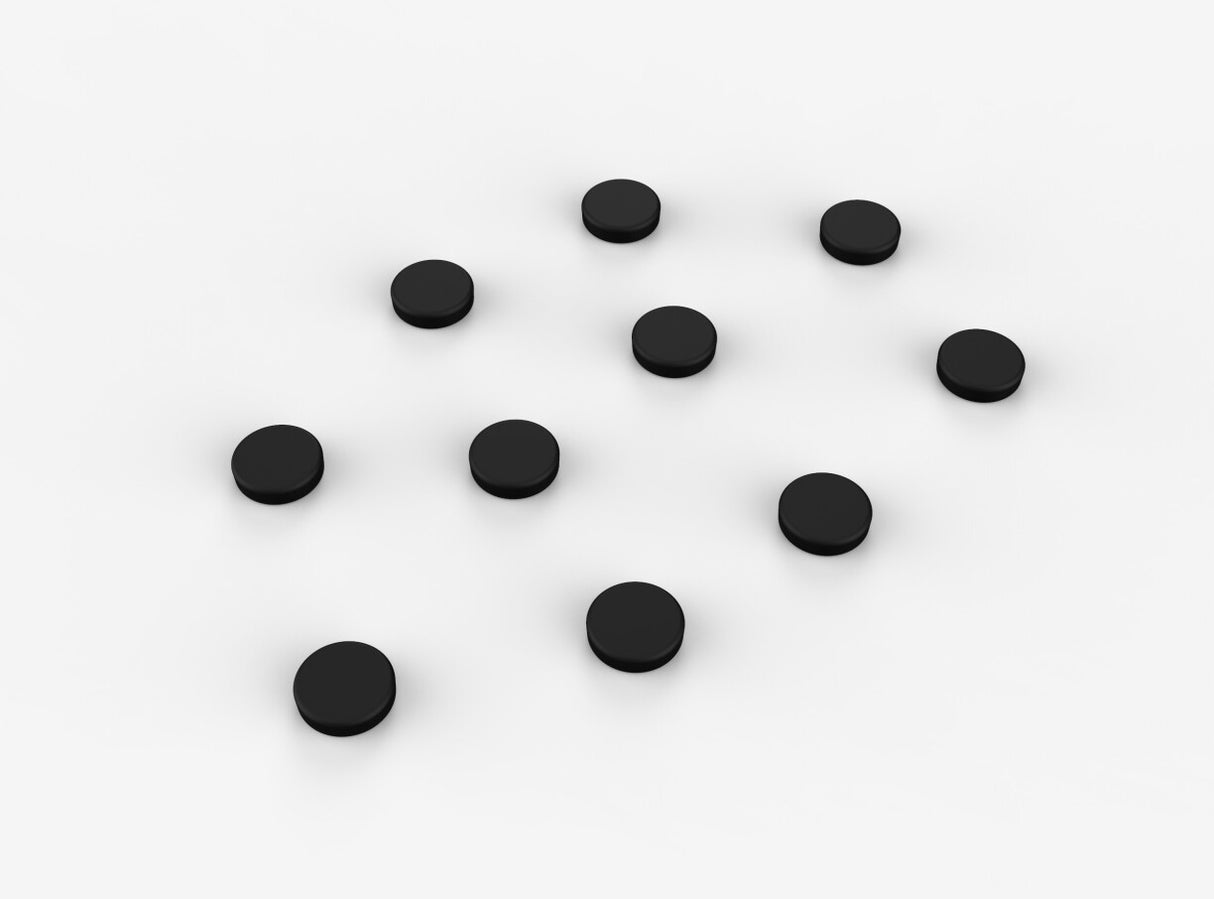 Magneter, kraftige. Sort 10-pk