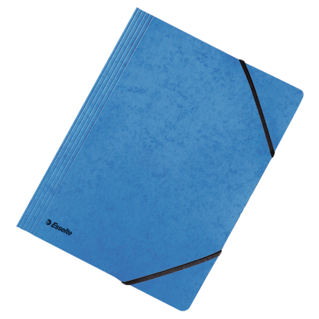 Elastikmappe uden klapper A4 blå