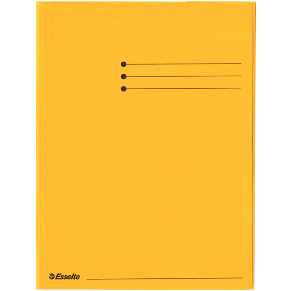 3-klap mappe Rainbow karton A4 gul