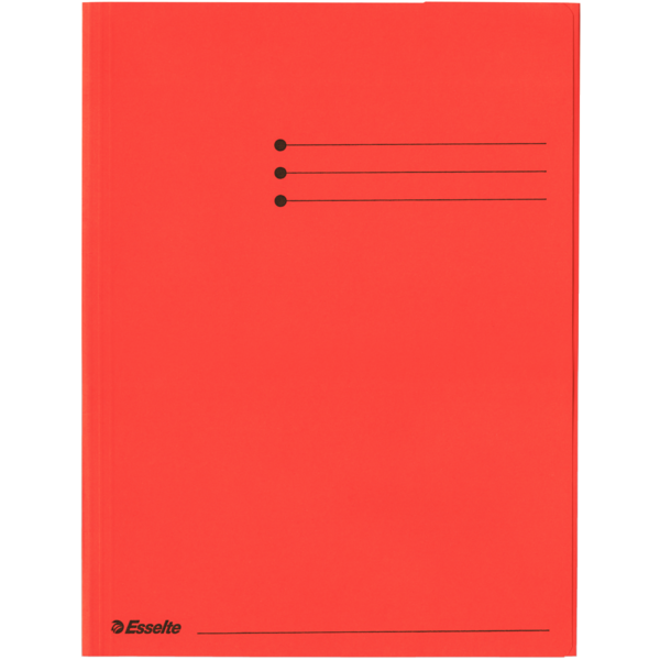 3-klap mappe Rainbow karton A4 rød