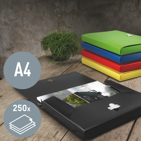 Arkivæske recycle PP A4 blå