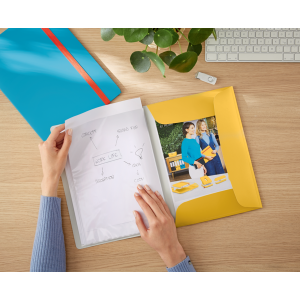 Displaybog Cosy PP 20 lommer gul