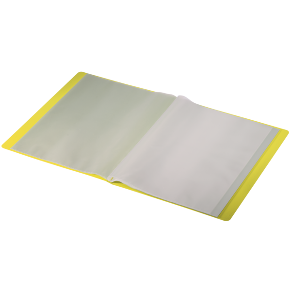 Displaybog recycle PP 40 lommer gul