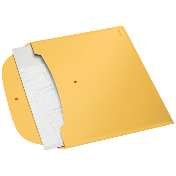 Omslagslomme/kuvert Cosy PP A4 gul (3)