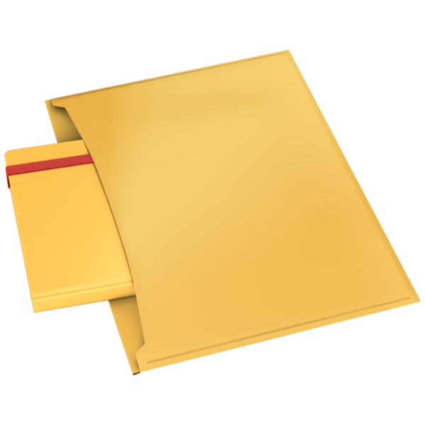 Omslagslomme/kuvert Cosy PP A4 gul (3)