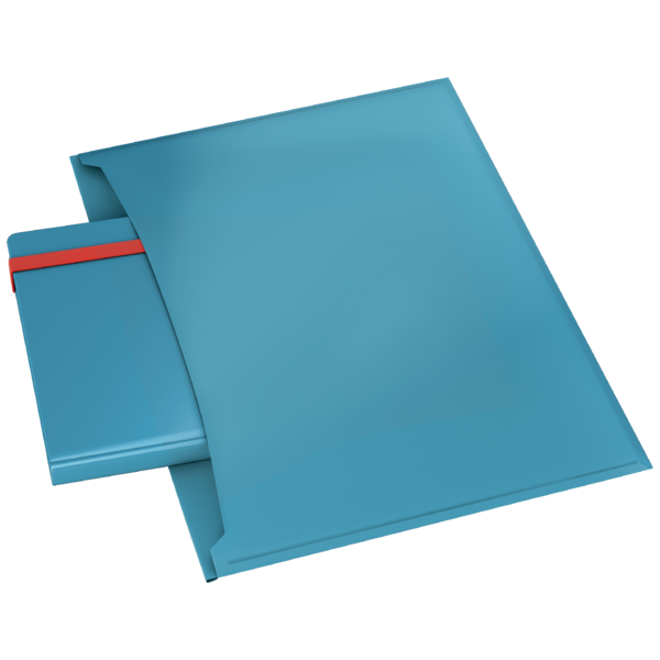 Omslagslomme/kuvert Cosy PP A4 blå (3)