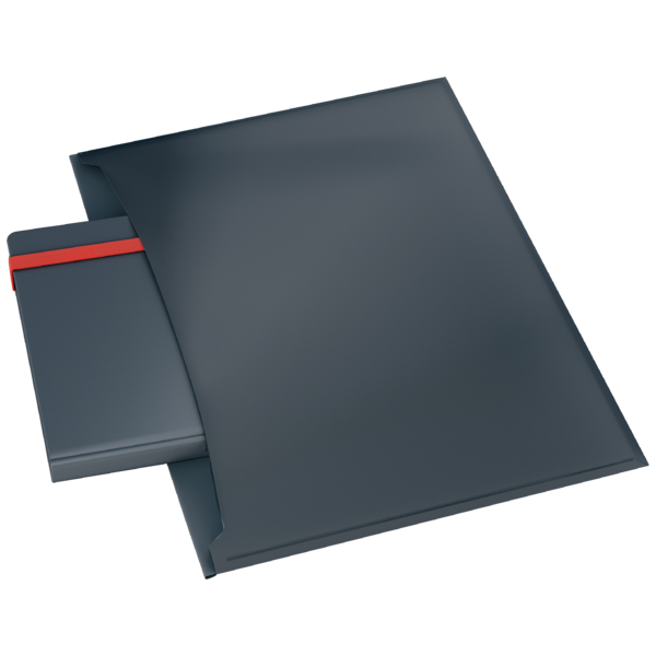 Omslagslomme/kuvert Cosy PP A4 grå (3)