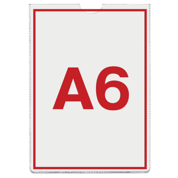 Plastetui 105my PP glasklar A6 TÅ (100)