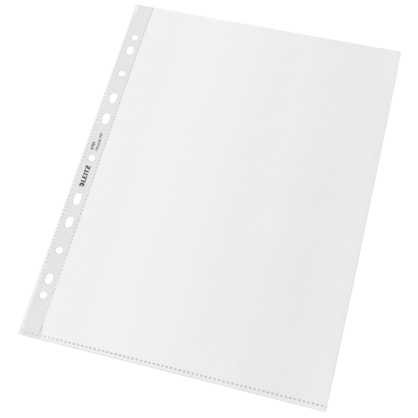 Lomme recycle 100my PP præg A4 TÅ (100)