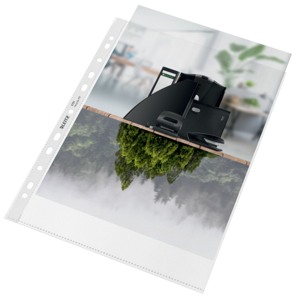 Lomme recycle 100my PP præg A4 TÅ (100)