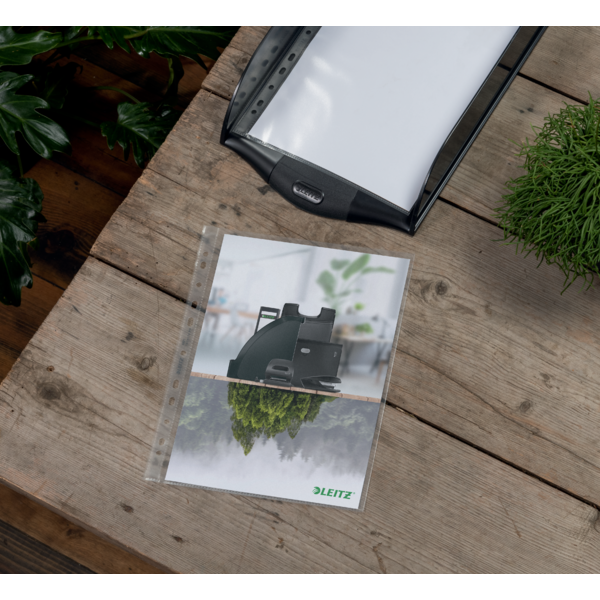 Lomme recycle 100my PP præg A4 TÅ (25)