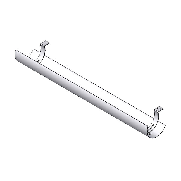 Kabelholder Halfpipe til bord, Sort 1150 mm