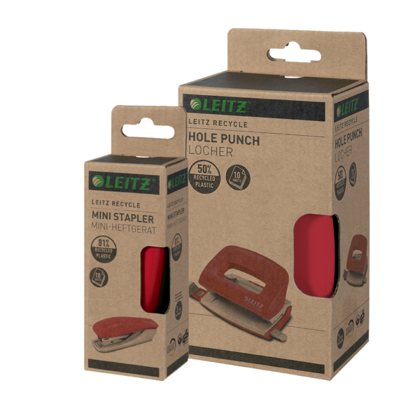 Hulapparat recycle 2-huls t/10ark rød