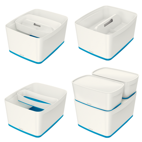 Opbevaringsboks MyBox L hvid/grå