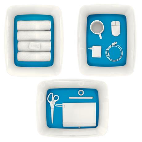 Opbevaringsboks MyBox L hvid/grå