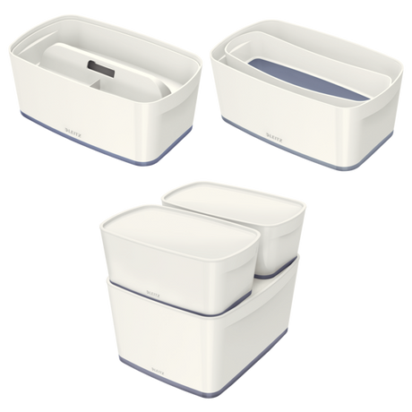 Opbevaringsboks MyBox L hvid/grå