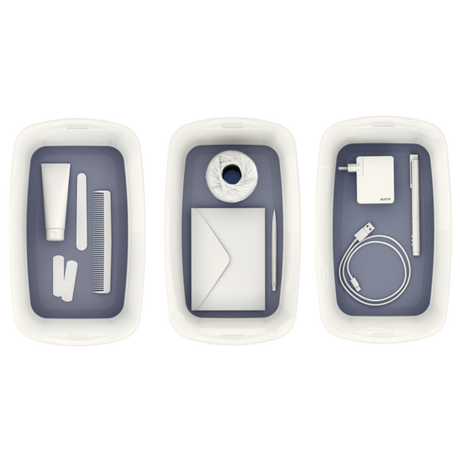 Opbevaringsboks MyBox L hvid/grå