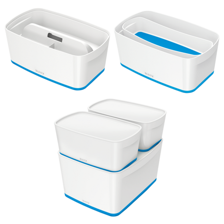 Opbevaringsboks MyBox L hvid/blå